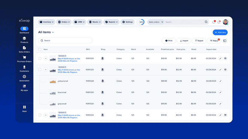 All your products in one place