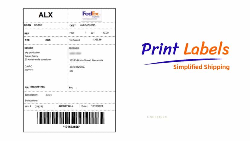 print label