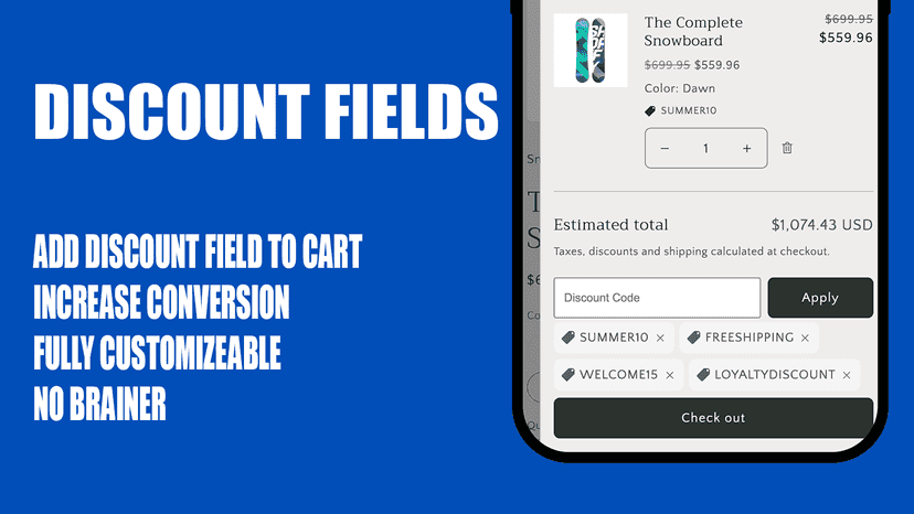 Add discount fields to storefront