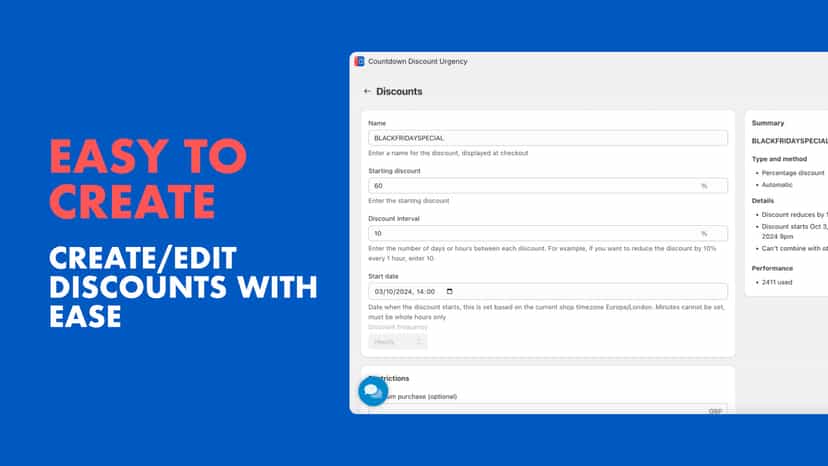Countdown Discount Urgency - Create