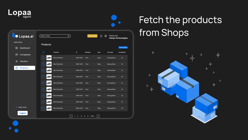 Fetch products from shop