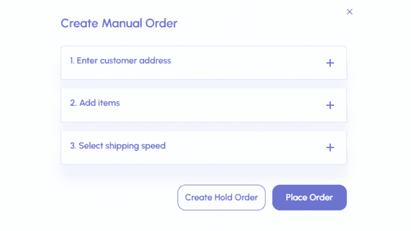 Create Manual Order