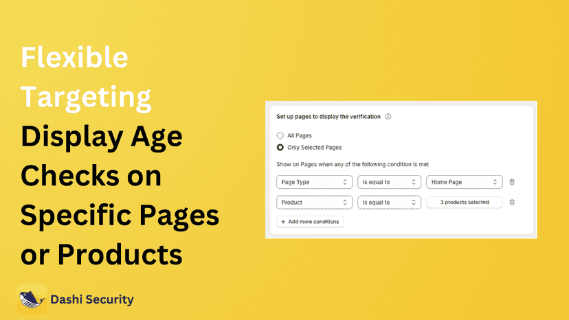 Flexible Targeting Display Age Checks on Specific Pages