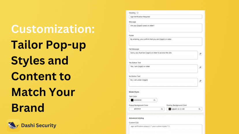 Customization: Tailor Pop-up Styles and Content