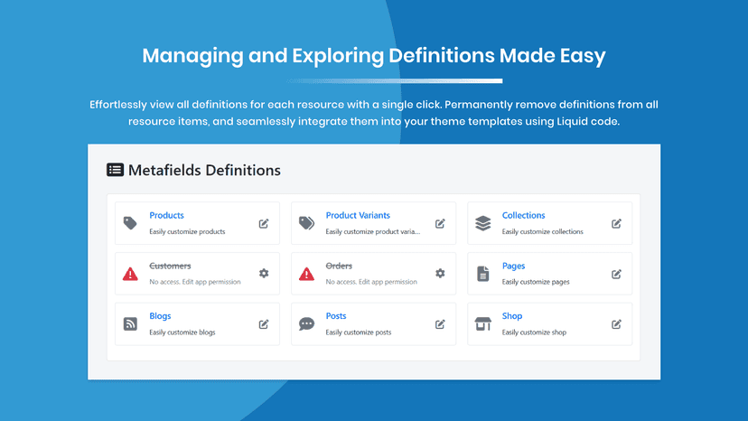 Metafield Definition