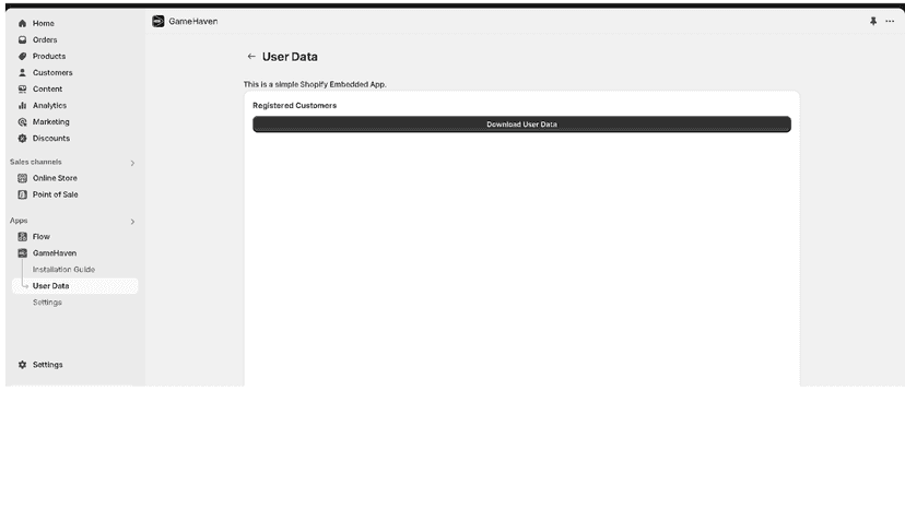 Get user data