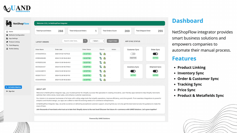 NetShopFlow Dashboard