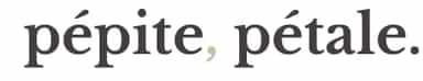 Pépite, pétale. logo