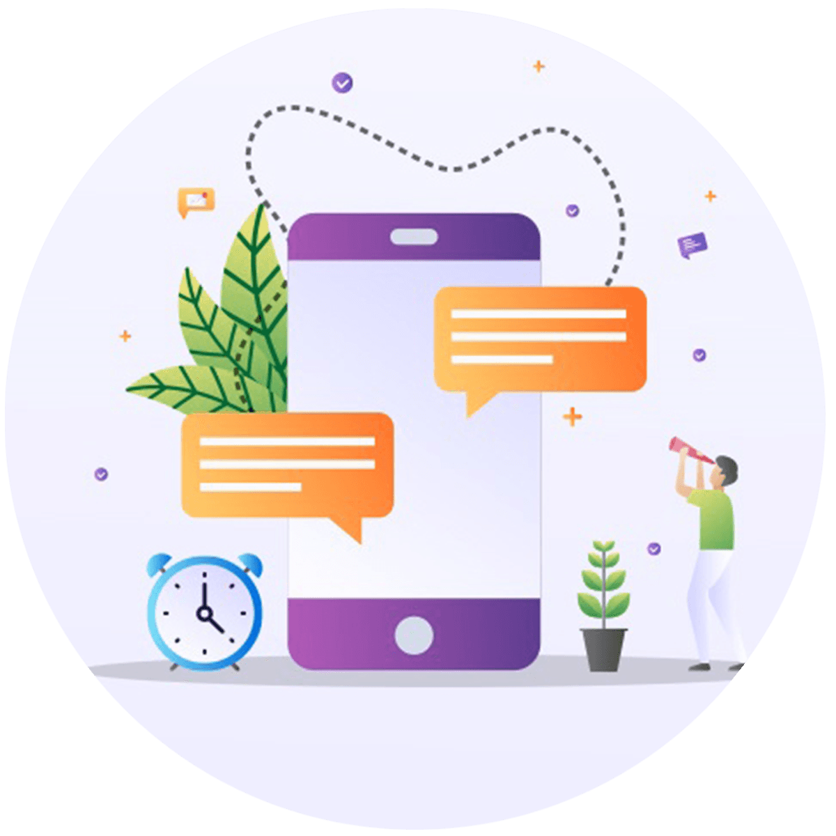 Smart SMS Notification app Keep the customer updated with the order tracking with SMS notifications.