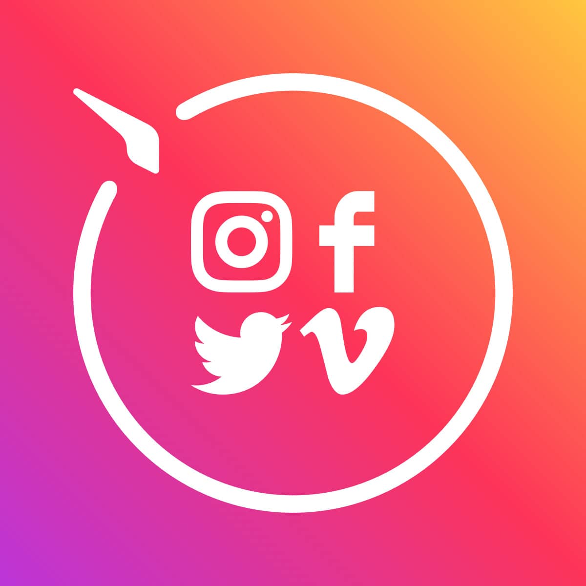 Add social icons to your website for instant access to your social profiles