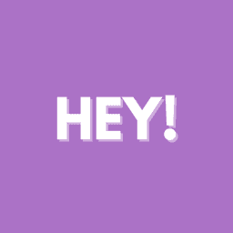 Hey! Product Page Banner& Text logo