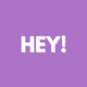 Hey! Product Page Banner& Text logo