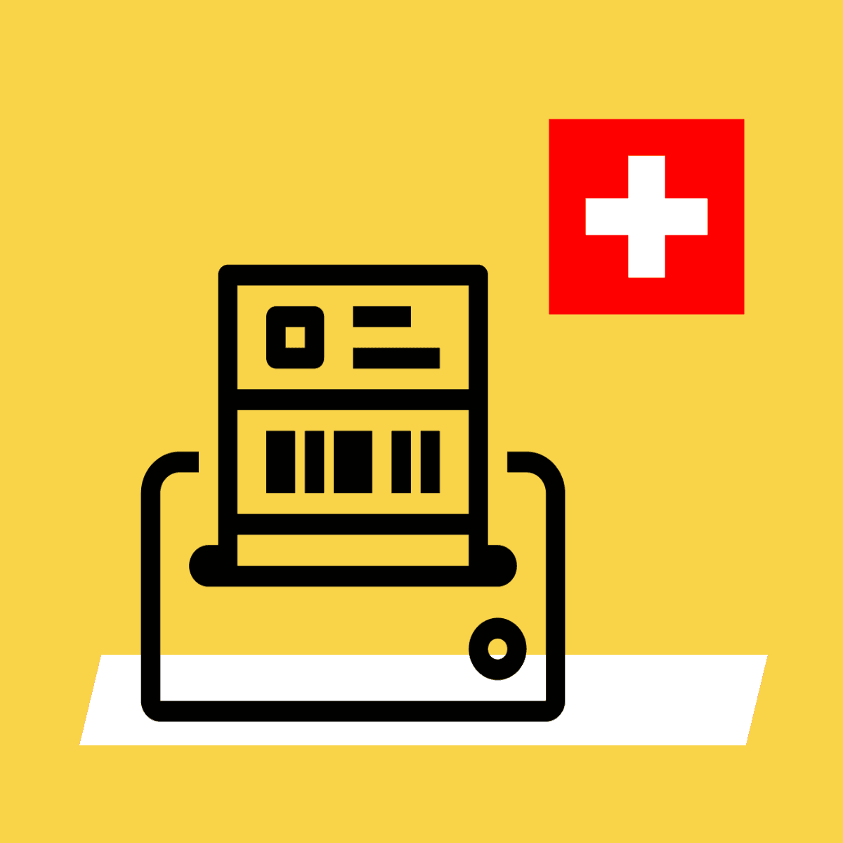 Create letters and parcel shipping labels from Swiss Post with the Swiss Post Label Printer App logo