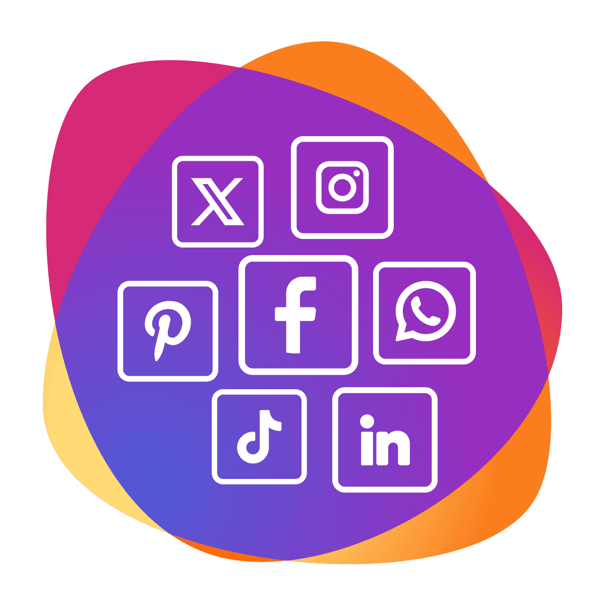 Elevate Your Store Reach with Social Media Icons Bar to increase social proof. Visitors => Followers logo