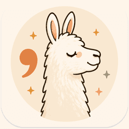 Search AI by Comma, the Llama logo