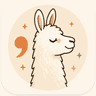 Search AI by Comma, the Llama logo