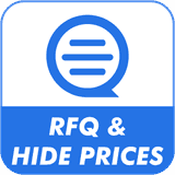 QG Request a quote, Hide Price logo
