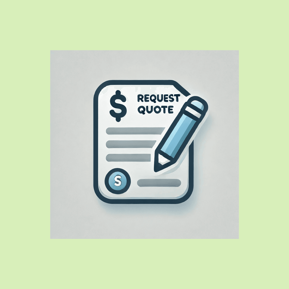 Lets customers request quotes instead of buying instantly—ideal for Enquiry of Product logo