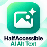 Ai alt text by HalfAccessible logo