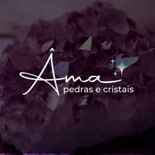 Âma pedras e cristais logo