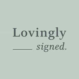 Lovingly Signed AE logo
