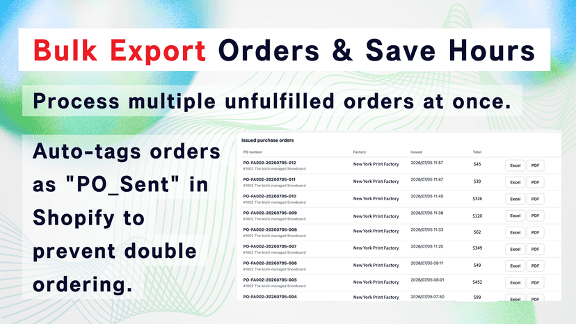 bulk export orders & save hours