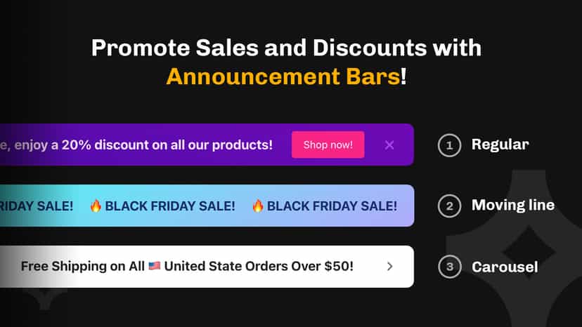 Essential Shopify announcement bar application