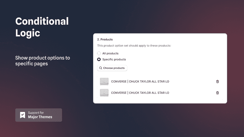 product options app