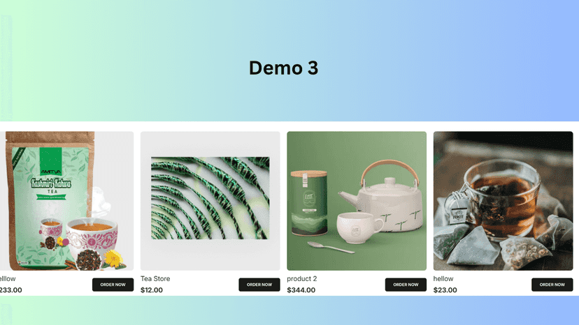 product ticker demo two