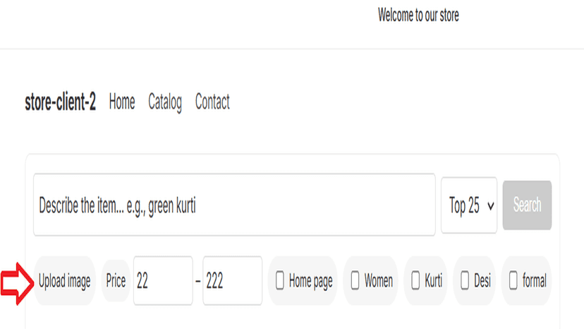 Click "upload image" button to upload any image from your laptop