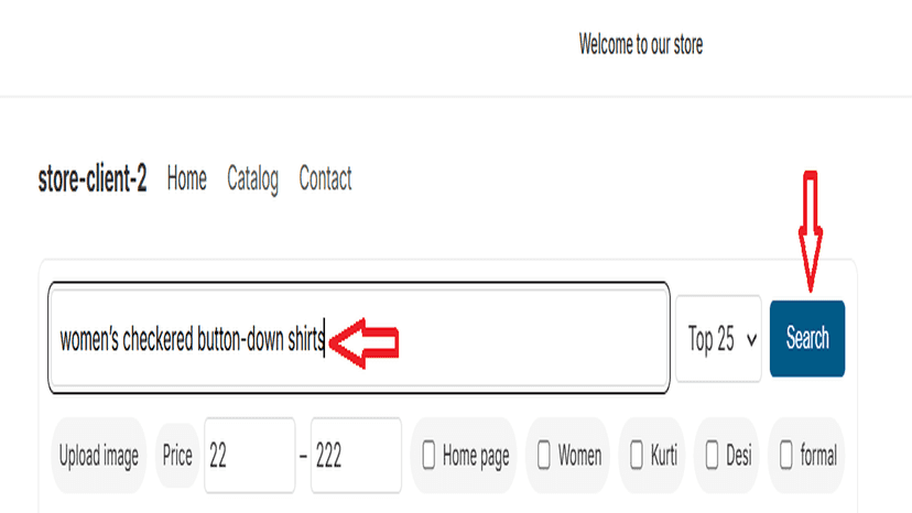 OR just type the dress description in words and click "Search"