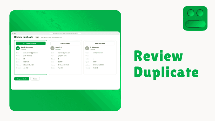 Review Duplicate Customer Merge