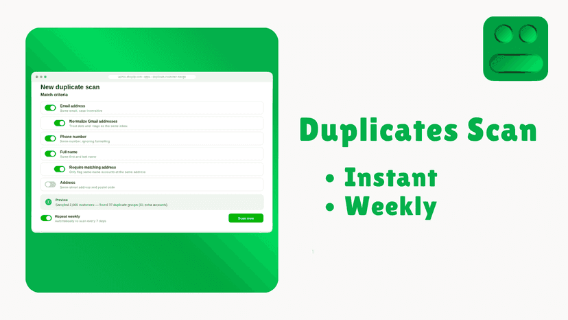 Scan Duplicate Customer Merge