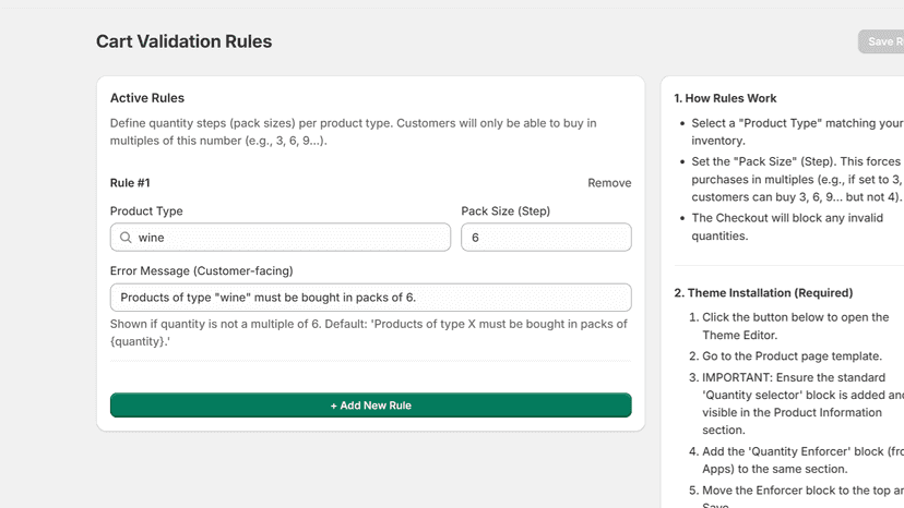 App configuration