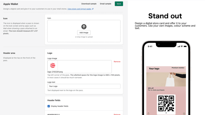 Stand out by creating a digital store card via Barcodify