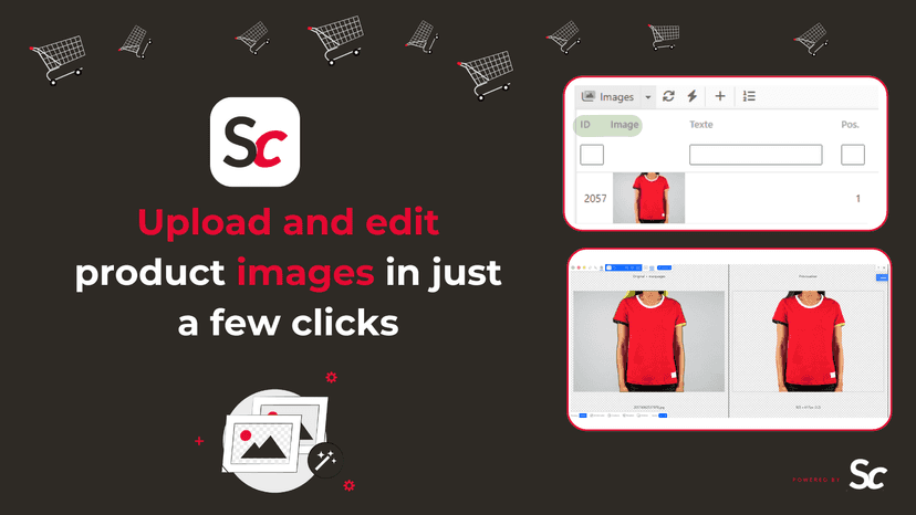 Upload and edit product images in just a few clicks