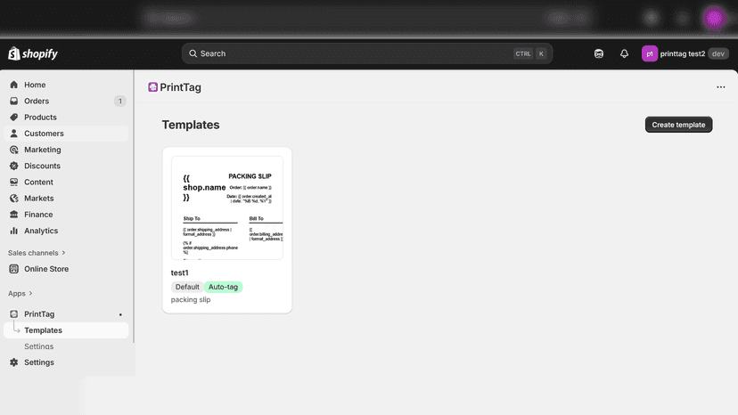 template overview