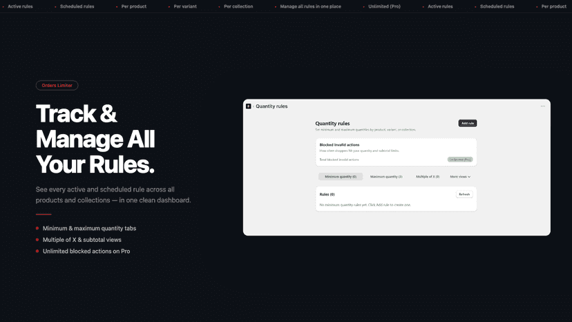 Track and Manage All Your Rules.