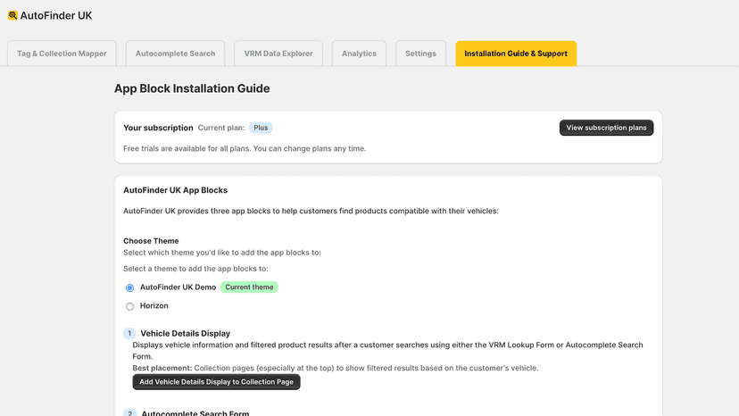 AutoFinder UK Search Configuration