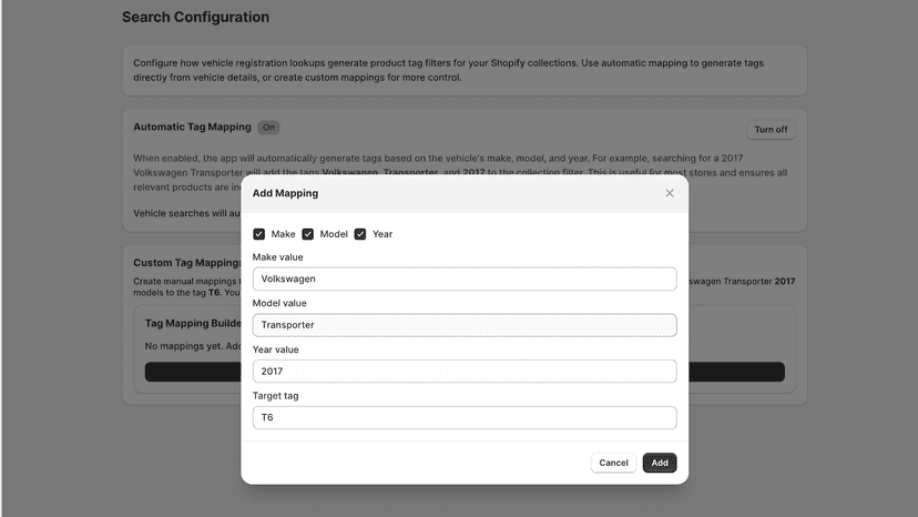 AutoFinder UK Tag Mapper