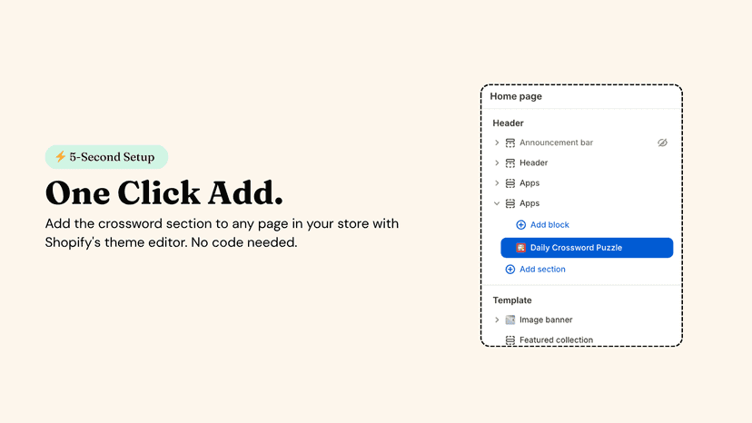 One Click Add.