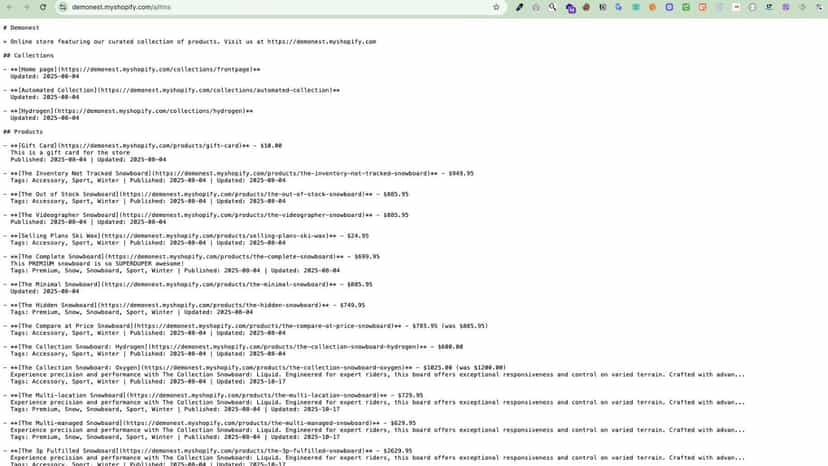 Make your shopify Store AI-Discoverable