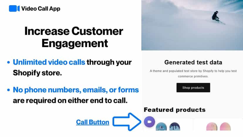Customers use Call Us button