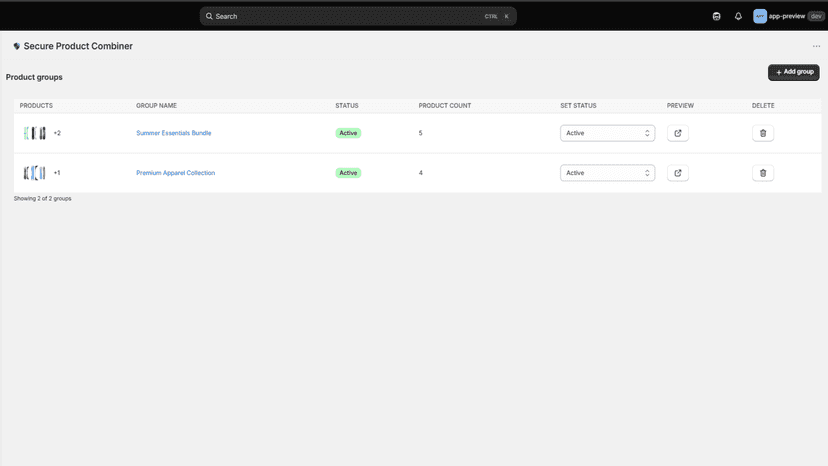 Product combiner