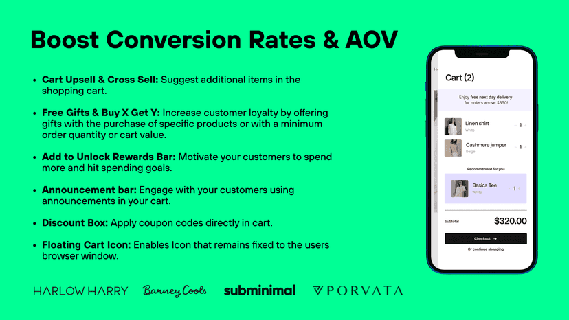 Boost Conversion and Sales with multiple cart drawer features