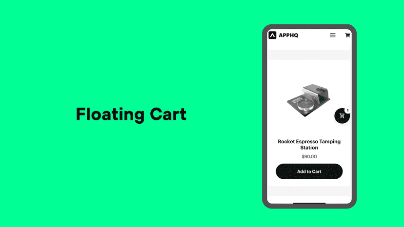 Mobile Friendly Sticky Cart Drawer