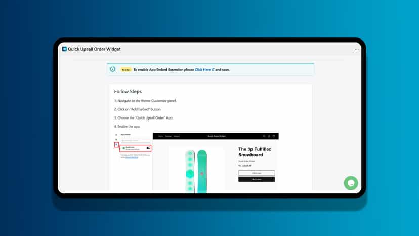 Quick Order App Admin