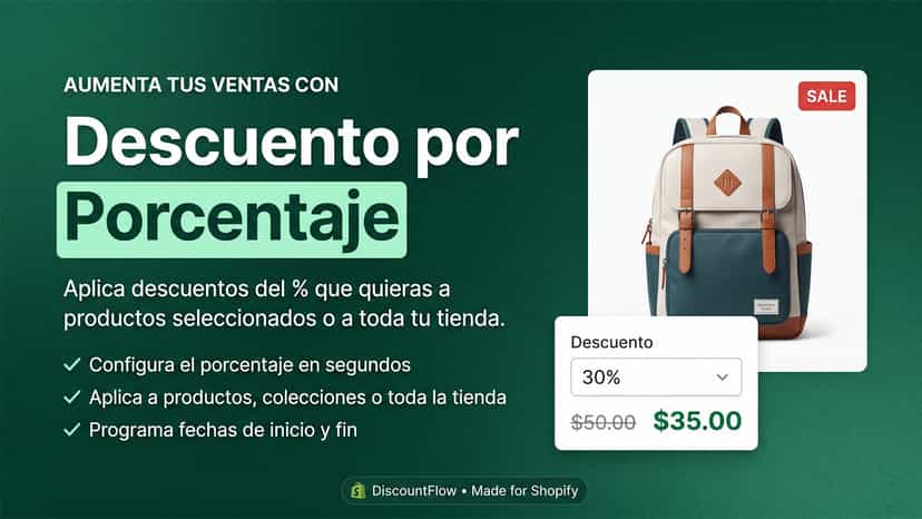 Descuento por porcentaje