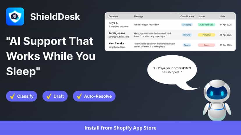 ShieldDesk- AI support that works while you sleep