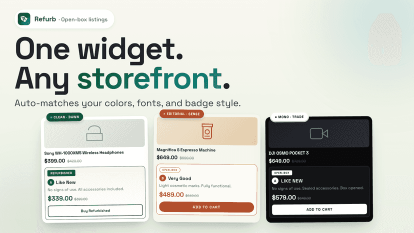 One widget any storefront